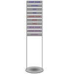 Directory stand with ACM slats